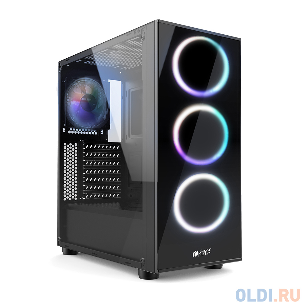 Игровой корпус HIPER SR-3RGB чёрный (ATX, закаленное стекло, RGB fan 4x120 мм, 1xUSB, HD Audio), Черный
Игровой корпус HIPER SR-3RGB чёрный (ATX, закаленное стекло, RGB fan 4x120 мм, 1xUSB, HD Audio), Черный