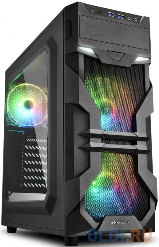 Игровой корпус Sharkoon VG7-W RGB led чёрный (ATX, акрил, fan 2x120 мм + 1x120 мм, 2xUSB 3.0, audio), Черный
Игровой корпус Sharkoon VG7-W RGB led чёрный (ATX, акрил, fan 2x120 мм + 1x120 мм, 2xUSB 3.0, audio), Черный