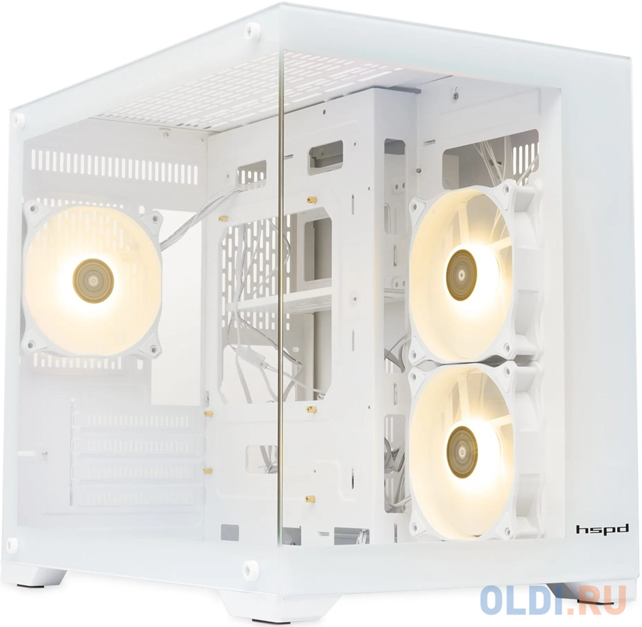 Корпус без блока питания/ HSPD F330, Panoramic Mini-tower, White, TG, 0.5 SPCC, 3x120mm ARGB mATX, mITX 160/400/200mm 1x2.5", 2x3.5", 4xPCI
Корпус без блока питания/ HSPD F330, Panoramic Mini-tower, White, TG, 0.5 SPCC, 3x120mm ARGB mATX, mITX 160/400/200mm 1x2.5", 2x3.5", 4xPCI