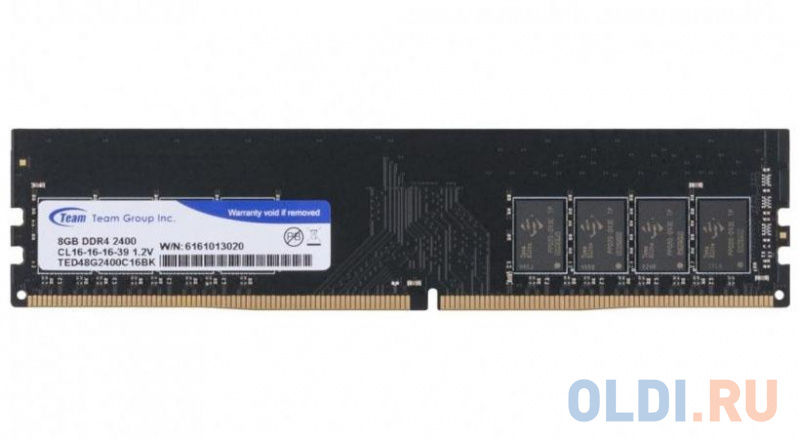 Оперативная память 8Gb (1x8Gb) PC4-19200 2400MHz DDR4 DIMM CL16 Team TED48G2400C1601
Оперативная память 8Gb (1x8Gb) PC4-19200 2400MHz DDR4 DIMM CL16 Team TED48G2400C1601