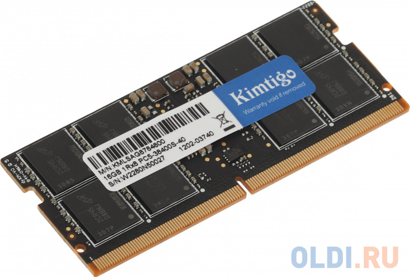Память DDR5 16Gb 4800MHz Kimtigo KMLSAG8784800 RTL PC4-21300 CL19 SO-DIMM 260-pin 1.2В single rank
Память DDR5 16Gb 4800MHz Kimtigo KMLSAG8784800 RTL PC4-21300 CL19 SO-DIMM 260-pin 1.2В single rank