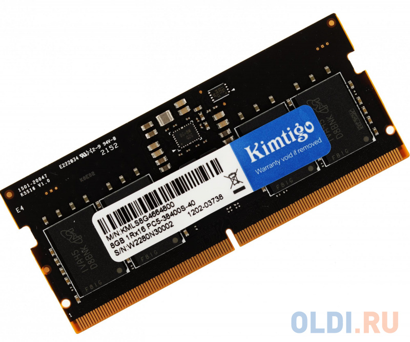 Память DDR5 8Gb 4800MHz Kimtigo KMLS8G4664800 RTL PC4-21300 CL19 SO-DIMM 260-pin 1.2В single rank
Память DDR5 8Gb 4800MHz Kimtigo KMLS8G4664800 RTL PC4-21300 CL19 SO-DIMM 260-pin 1.2В single rank