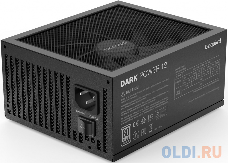 BeQuiet! DARK POWER 12 750W / ATX 2.52, APFC, 80 PLUS Titanium, 135mm fan, 8x6+2pin, fully modular / BN314
BeQuiet! DARK POWER 12 750W / ATX 2.52, APFC, 80 PLUS Titanium, 135mm fan, 8x6+2pin, fully modular / BN314