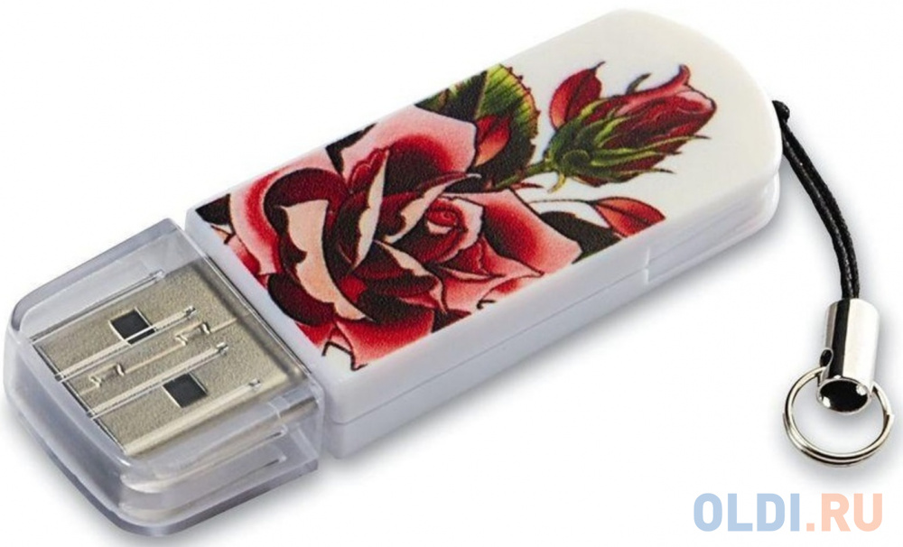

Флешка USB 16Gb Verbatim Mini Tattoo Edition Rose 049885 USB2.0 белый с рисунком