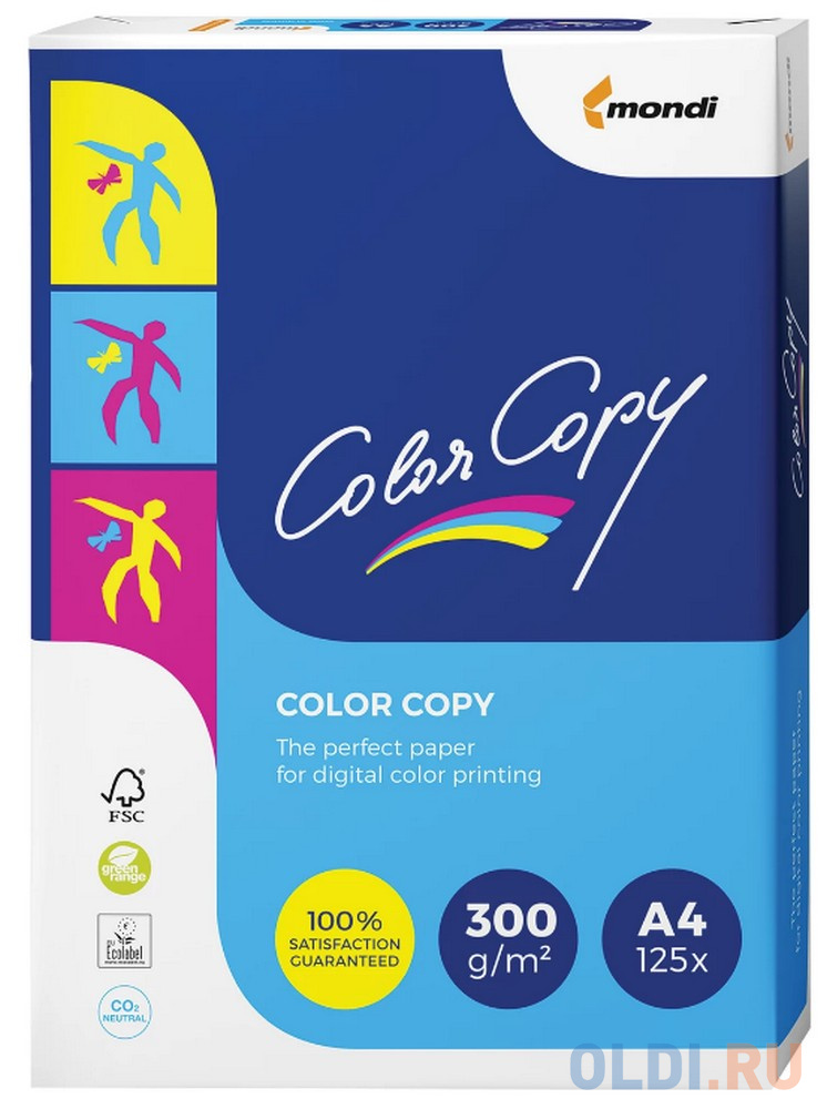 Бумага COLOR COPY, А4, 300 г/м2, 125 л., для полноцветной лазерной печати, А++, Австрия, 161% (CIE), A4-26747
Бумага COLOR COPY, А4, 300 г/м2, 125 л., для полноцветной лазерной печати, А++, Австрия, 161% (CIE), A4-26747