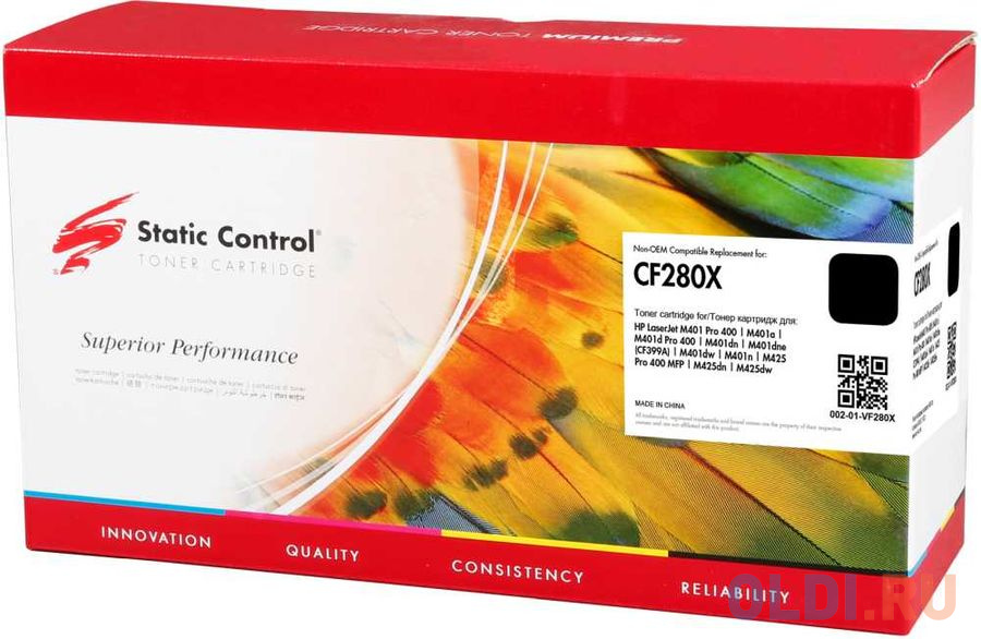Тонер Картридж Static Control 002-01-VF280X CF280X черный (6900стр.) для HP LJ Pro 400/M401/M425
Тонер Картридж Static Control 002-01-VF280X CF280X черный (6900стр.) для HP LJ Pro 400/M401/M425