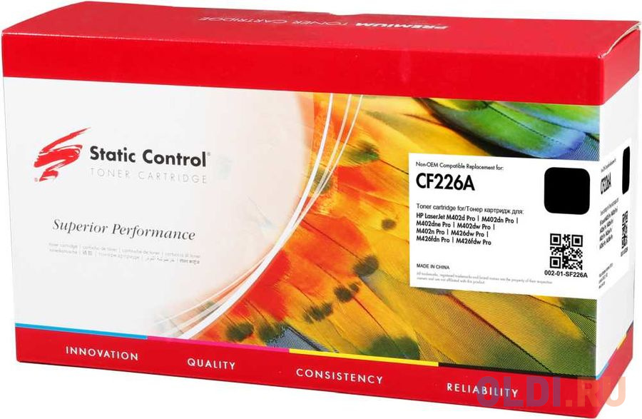 Тонер Картридж Static Control 002-01-SF226A CF226A черный (3100стр.) для HP LJ M402d/M402n/M426dw/M426fdn/M426fdw
Тонер Картридж Static Control 002-01-SF226A CF226A черный (3100стр.) для HP LJ M402d/M402n/M426dw/M426fdn/M426fdw
