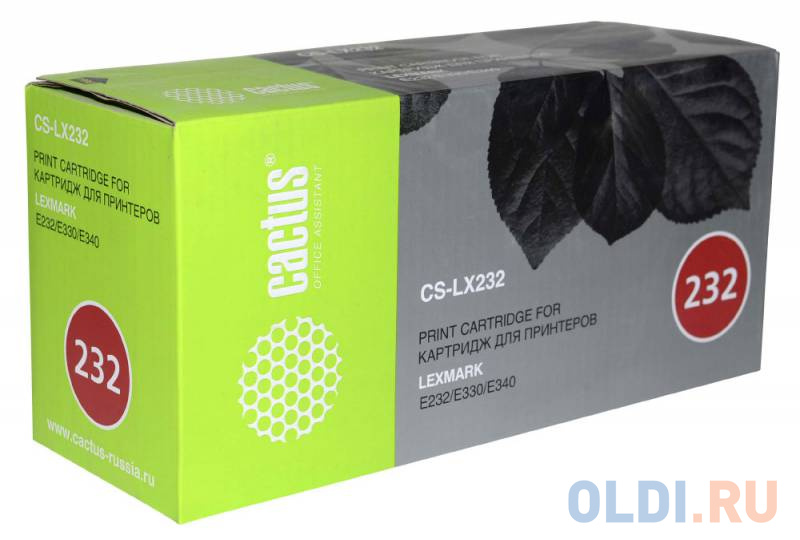 Картридж Cactus CS-LX232 24016SE для Lexmark Optra E230/E232T/E240N/E332N/E342/E232/E234/E330/E332TN/E342N/E232N/E240/E332/E340/E342TN черный 2500стр
Картридж Cactus CS-LX232 24016SE для Lexmark Optra E230/E232T/E240N/E332N/E342/E232/E234/E330/E332TN/E342N/E232N/E240/E332/E340/E342TN черный 2500стр