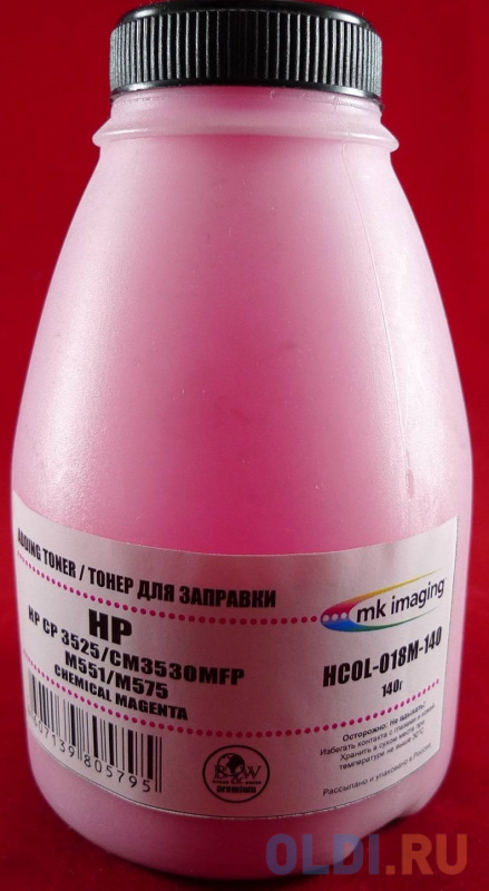 Тонер для картриджей CE253A/CE403A Magenta, химический (фл. 140г) B&W Premium Mitsubishi/MKI фас.Россия, Пурпурный
Тонер для картриджей CE253A/CE403A Magenta, химический (фл. 140г) B&W Premium Mitsubishi/MKI фас.Россия, Пурпурный