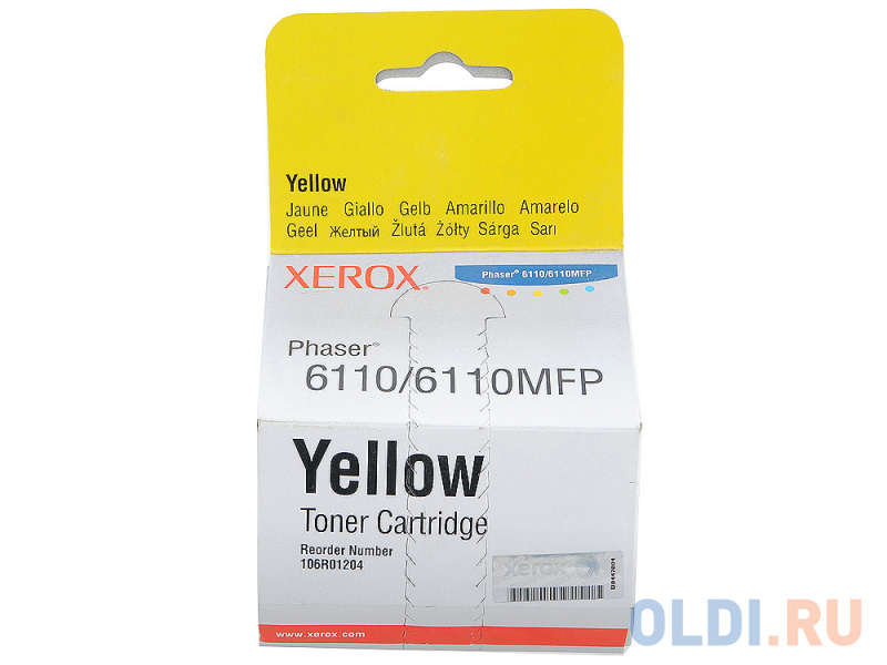 Картридж Xerox 106R01204 106R01204 1000стр Желтый 
Картридж Xerox 106R01204 106R01204 1000стр Желтый