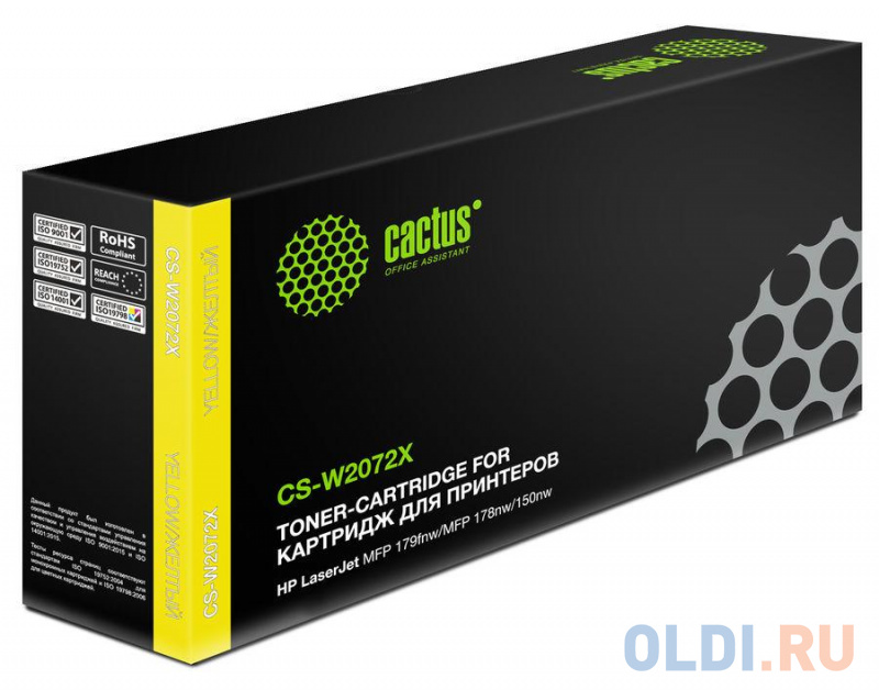 Картридж лазерный Cactus CS-W2072X желтый (1300стр.) для HP Color Laser 150a/150nw/178nw MFP/179fnw MFP
Картридж лазерный Cactus CS-W2072X желтый (1300стр.) для HP Color Laser 150a/150nw/178nw MFP/179fnw MFP