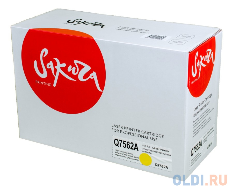 Картридж Sakura Q7562A (314A) для HP LJ 2700/LJ 2700n/LJ 3000/LJ 3000n/LJ 3000dn/LJ 3000dtn, желтый, 3500 к.
Картридж Sakura Q7562A (314A) для HP LJ 2700/LJ 2700n/LJ 3000/LJ 3000n/LJ 3000dn/LJ 3000dtn, желтый, 3500 к.