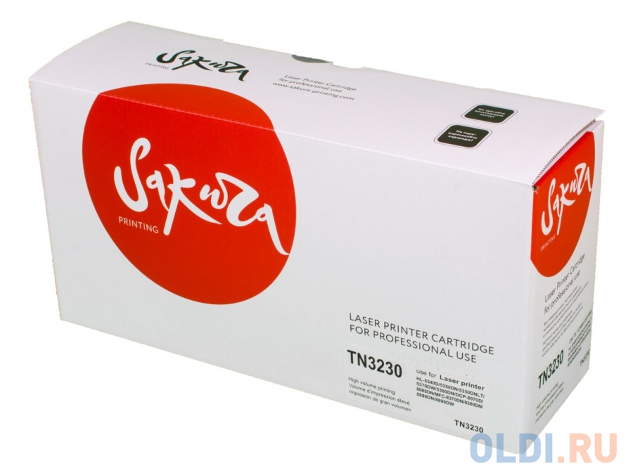 Картридж Sakura TN3230 для Brother DCP-8070/DCP-8085/MFC-8880/MFC-8370/HL-5340D/5350DN/5370DW/5380DN, черный, 3000 к.
Картридж Sakura TN3230 для Brother DCP-8070/DCP-8085/MFC-8880/MFC-8370/HL-5340D/5350DN/5370DW/5380DN, черный, 3000 к.
