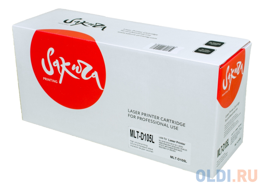 Картридж Sakura MLTD105L для Samsung ML1910/ML1911/SF65/ML1915/ML16004623/SF650/ML2525/ML2580/ML4600/ML4601/ML4605/ML4610, черный, 2500 к.
Картридж Sakura MLTD105L для Samsung ML1910/ML1911/SF65/ML1915/ML16004623/SF650/ML2525/ML2580/ML4600/ML4601/ML4605/ML4610, черный, 2500 к.