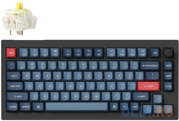 Компактная (75%) механическая клавиатура Keychron V1 Max - 3 типа подключения, 81 клавиша, цвет Carbon Black, переключатели Gateron Jupiter Banana
Компактная (75%) механическая клавиатура Keychron V1 Max - 3 типа подключения, 81 клавиша, цвет Carbon Black, переключатели Gateron Jupiter Banana