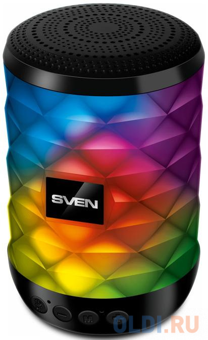 Мобильные колонки SVEN PS-55 1.0 чёрные (5W, mini Jack, USB, Bluetooth, FM, micro SD, подсветка, 600 мA)
Мобильные колонки SVEN PS-55 1.0 чёрные (5W, mini Jack, USB, Bluetooth, FM, micro SD, подсветка, 600 мA)