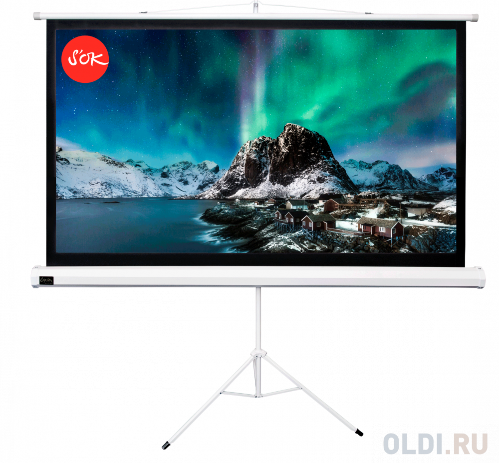 Экран для проектора S'OK SCPST-221x124GR 100'' 16:9 напольный, на треноге, матовый, серый
Экран для проектора S'OK SCPST-221x124GR 100'' 16:9 напольный, на треноге, матовый, серый
