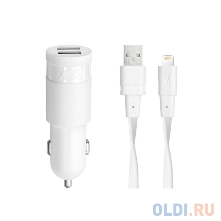 Автомобильное зарядное устройство RIVAPOWER VA4225 WD2 белое 3,4A / 2USB, с кабелем MFi Lightning
Автомобильное зарядное устройство RIVAPOWER VA4225 WD2 белое 3,4A / 2USB, с кабелем MFi Lightning