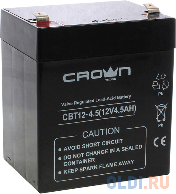 CROWN Battery voltage 12V, capacity 4.5 A / W, dimensions (mm) 151h65h95, weight 1.5 kg, the type of terminal - the F2, type of battery - Lead-acid with suspended electrolyte gel, the service life of 6 years
CROWN Battery voltage 12V, capacity 4.5 A / W, dimensions (mm) 151h65h95, weight 1.5 kg, the type of terminal - the F2, type of battery - Lead-acid with suspended electrolyte gel, the service life of 6 years