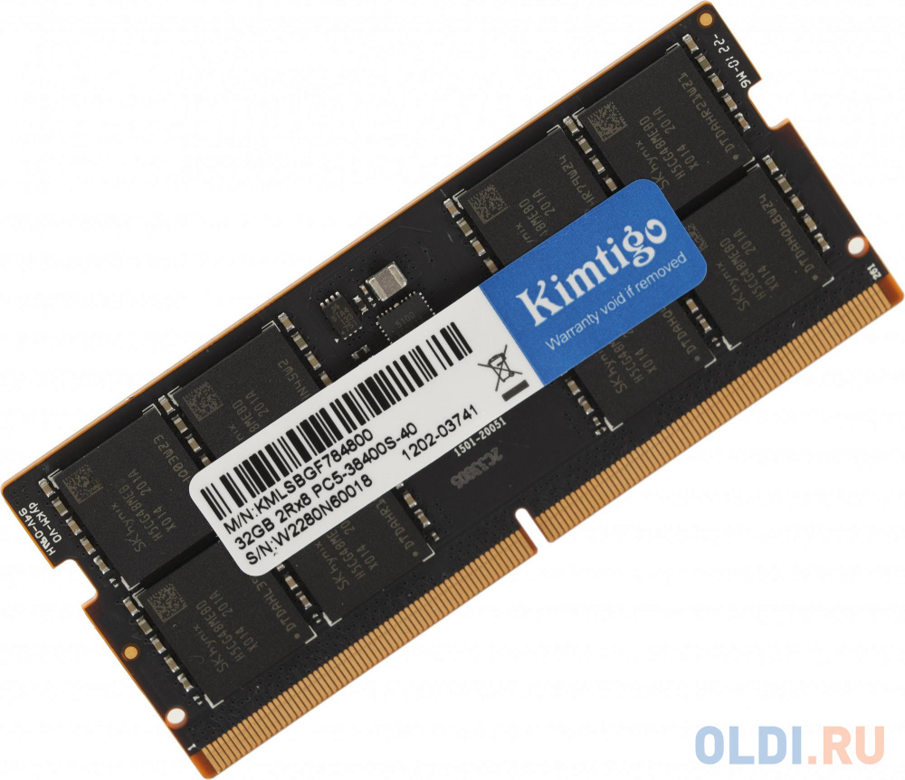 Память DDR5 32Gb 4800MHz Kimtigo KMLSBGF784800 RTL PC4-21300 CL19 SO-DIMM 260-pin 1.2В single rank
Память DDR5 32Gb 4800MHz Kimtigo KMLSBGF784800 RTL PC4-21300 CL19 SO-DIMM 260-pin 1.2В single rank