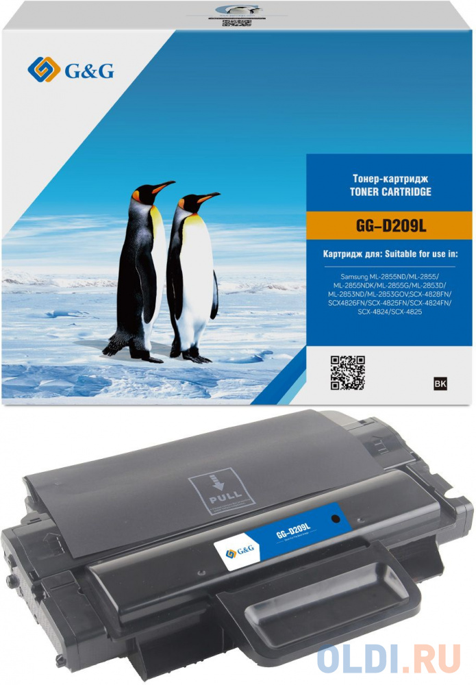 Картридж лазерный G&G GG-D209L черный (5000стр.) для Samsung ML-2855ND, SCX-4824FN/4825FN/4826FN/4828FN
Картридж лазерный G&G GG-D209L черный (5000стр.) для Samsung ML-2855ND, SCX-4824FN/4825FN/4826FN/4828FN