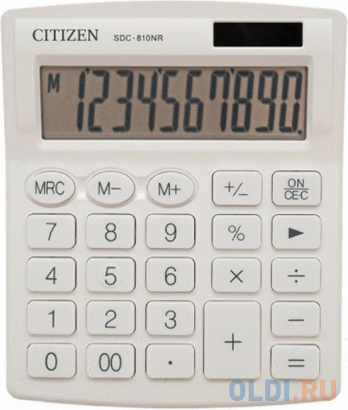 Калькулятор настольный CITIZEN SDC-810NRWHE, КОМПАКТНЫЙ (124х102 мм), 10 разрядов, двойное питание, БЕЛЫЙ
Калькулятор настольный CITIZEN SDC-810NRWHE, КОМПАКТНЫЙ (124х102 мм), 10 разрядов, двойное питание, БЕЛЫЙ