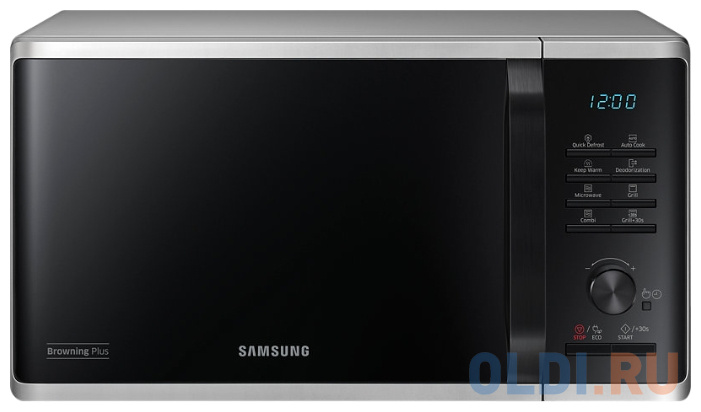 

Микроволновая печь Samsung MG23K3515AS 800 Вт серебристый чёрный