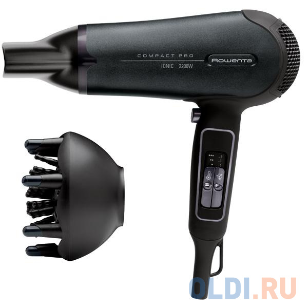Фен Rowenta CV 4731, 2200Вт, ионизация, холодный обдув, активный диффузор, диффузор, концентратор, черный 
Фен Rowenta CV 4731, 2200Вт, ионизация, холодный обдув, активный диффузор, диффузор, концентратор, черный