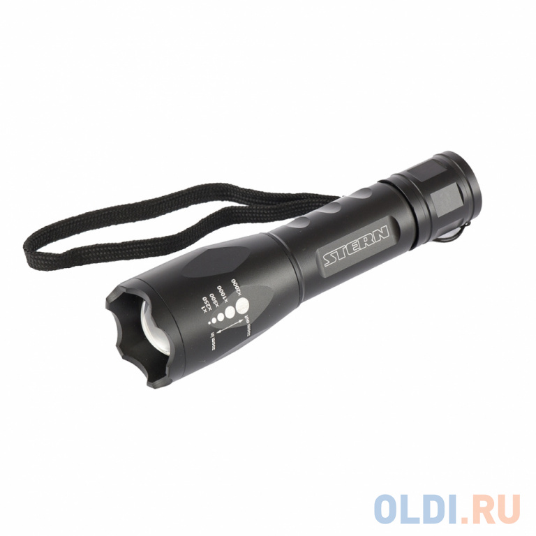 Фонарь, CREE LED 3 Вт, зум, 3 режима 100%-50%-строб, ремешок, 160 лм, 200 м, 3хААА// Stern
Фонарь, CREE LED 3 Вт, зум, 3 режима 100%-50%-строб, ремешок, 160 лм, 200 м, 3хААА// Stern
