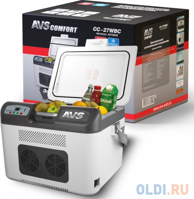 Холодильник AVS CC-27WBC 78Вт 27л 220В/12В/ 24В 
Холодильник AVS CC-27WBC 78Вт 27л 220В/12В/ 24В
