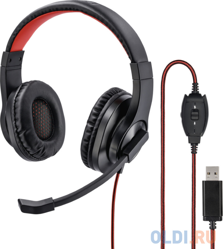 Наушники с микрофоном Hama HS-USB400 черный/красный 2м накладные оголовье (00139927)
Наушники с микрофоном Hama HS-USB400 черный/красный 2м накладные оголовье (00139927)