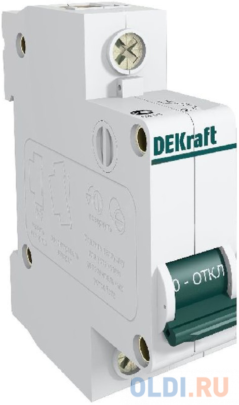 

Автоматический выключатель DEKraft ВА-101 1П 10А C 4.5кА 11053DEK