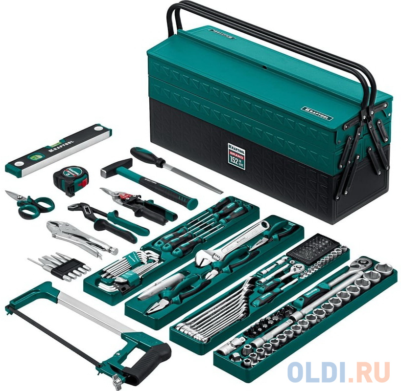 KRAFTOOL GRAND-152, 152 предм., (1/2+1/4), Универсальный набор инструмента (27978-H152)
KRAFTOOL GRAND-152, 152 предм., (1/2+1/4), Универсальный набор инструмента (27978-H152)