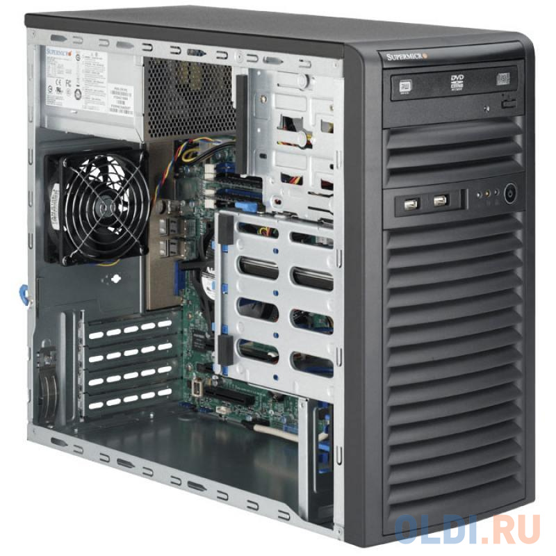 Серверная платформа SuperMicro SYS-5039D-I E3-1200v5/6, 4xDDR4, 4x3.5 NHP, C232 SATA3 (RAID 0/1/10/5), 2x1GbE, IPMI, 3xPCIE, 300W, COM, VGA, Tower
Серверная платформа SuperMicro SYS-5039D-I E3-1200v5/6, 4xDDR4, 4x3.5 NHP, C232 SATA3 (RAID 0/1/10/5), 2x1GbE, IPMI, 3xPCIE, 300W, COM, VGA, Tower