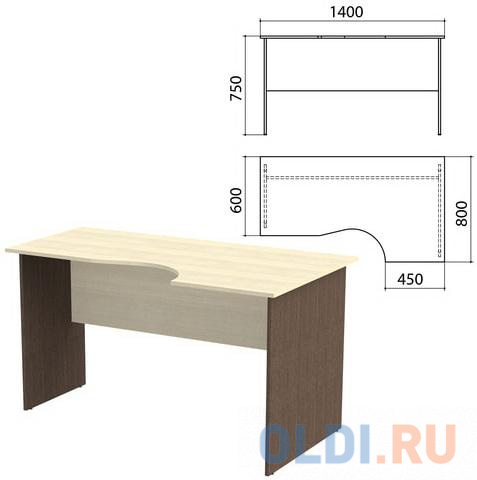 Стол письменный эргономичный "Канц", 1400х800х750 мм, правый, цвет дуб молочный/венге (КОМПЛЕКТ)
Стол письменный эргономичный "Канц", 1400х800х750 мм, правый, цвет дуб молочный/венге (КОМПЛЕКТ)