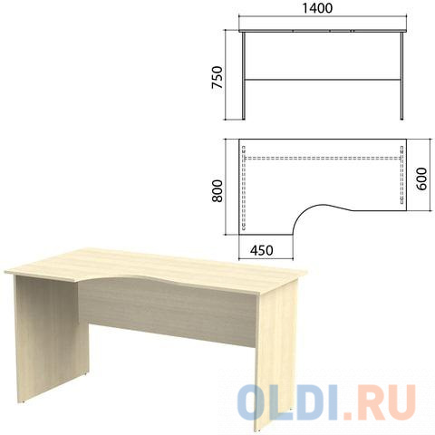 Стол письменный эргономичный "Канц", 1400х800х750 мм, левый, цвет дуб молочный (КОМПЛЕКТ)
Стол письменный эргономичный "Канц", 1400х800х750 мм, левый, цвет дуб молочный (КОМПЛЕКТ)