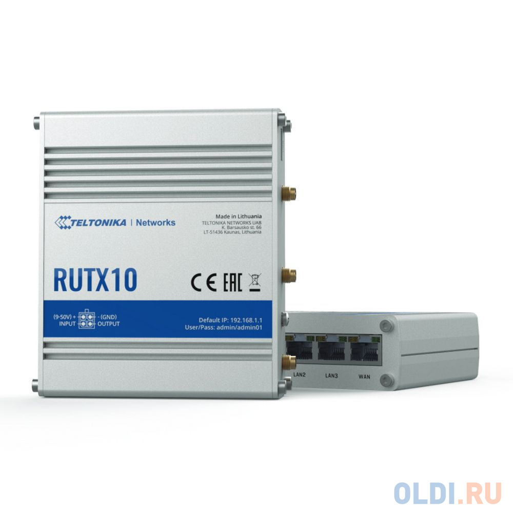 RUTX10 4G (LTE) cat6 / 3G . 2x SIM / W-Fi 5 / 4x Gigabit RJ-45 / USB 2.0 / GPS/GNSS / BLE
RUTX10 4G (LTE) cat6 / 3G . 2x SIM / W-Fi 5 / 4x Gigabit RJ-45 / USB 2.0 / GPS/GNSS / BLE