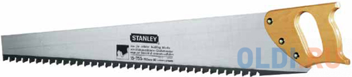 Stanley ножовка по ячеистому бетону (пенобетону) с напаянными зубьями 1 х 750мм (1-15-755), шт
Stanley ножовка по ячеистому бетону (пенобетону) с напаянными зубьями 1 х 750мм (1-15-755), шт