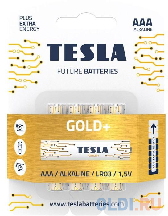Батарейки Tesla GOLD AAA+4ks GOLD Alkaline AAA (LR03, минипальчиковая, блистер) блистер 4
Батарейки Tesla GOLD AAA+4ks GOLD Alkaline AAA (LR03, минипальчиковая, блистер) блистер 4