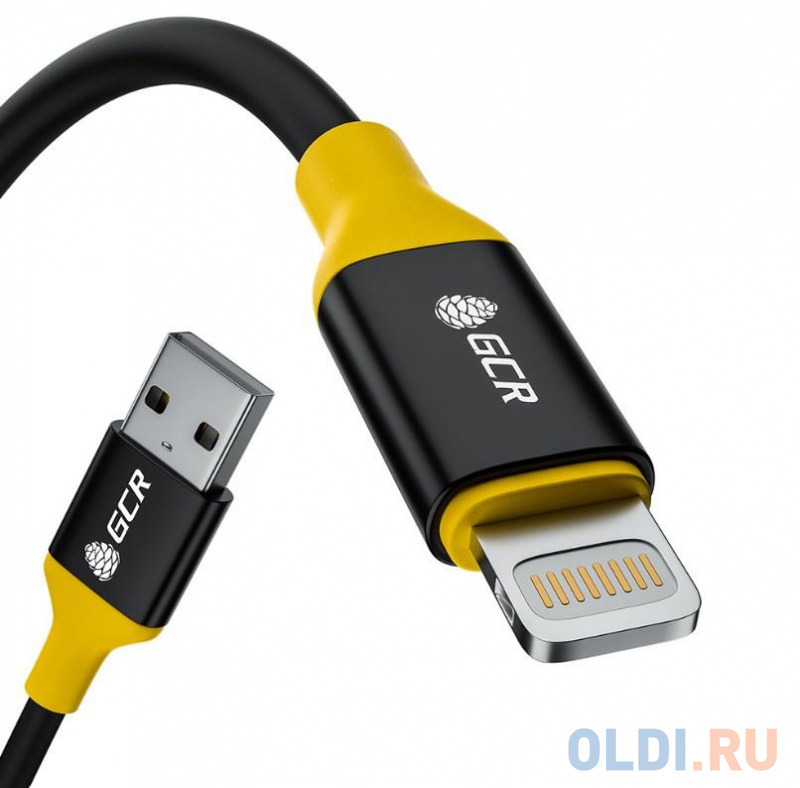 GCR Кабель 1.2m USB 2.0, AM/Lightning - поддержка всех IOS, MFI, черный, AL корпус черный, желтый ПВХ
GCR Кабель 1.2m USB 2.0, AM/Lightning - поддержка всех IOS, MFI, черный, AL корпус черный, желтый ПВХ