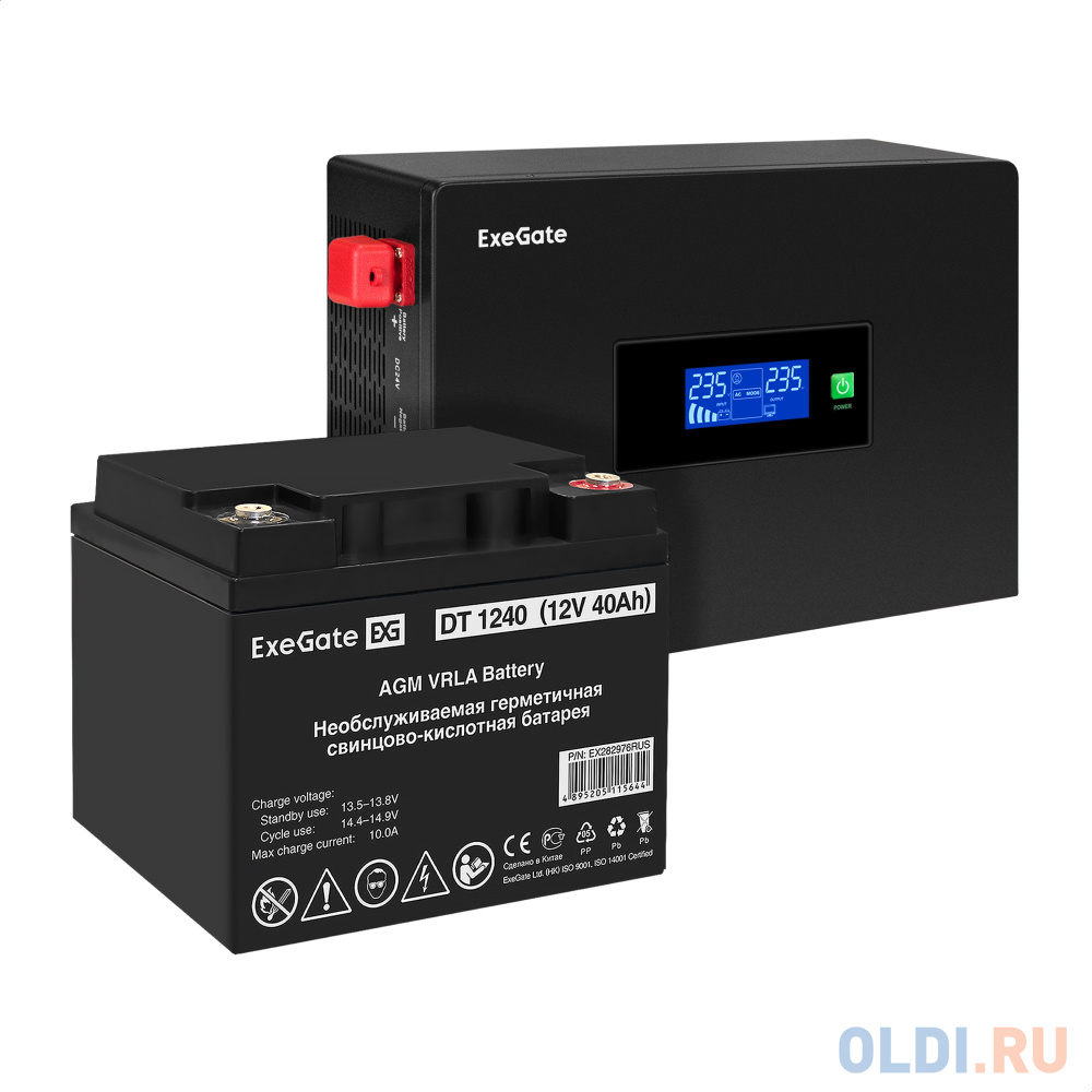 Комплект ИБП EX295992RUS + батарея 40Aч EX282976RUS 1шт (инвертор, синус, для котла, PF=1, настенный) ExeGate IdealSine SR-600.LCD.2SH <600VA/600W,
Комплект ИБП EX295992RUS + батарея 40Aч EX282976RUS 1шт (инвертор, синус, для котла, PF=1, настенный) ExeGate IdealSine SR-600.LCD.2SH <600VA/600W,