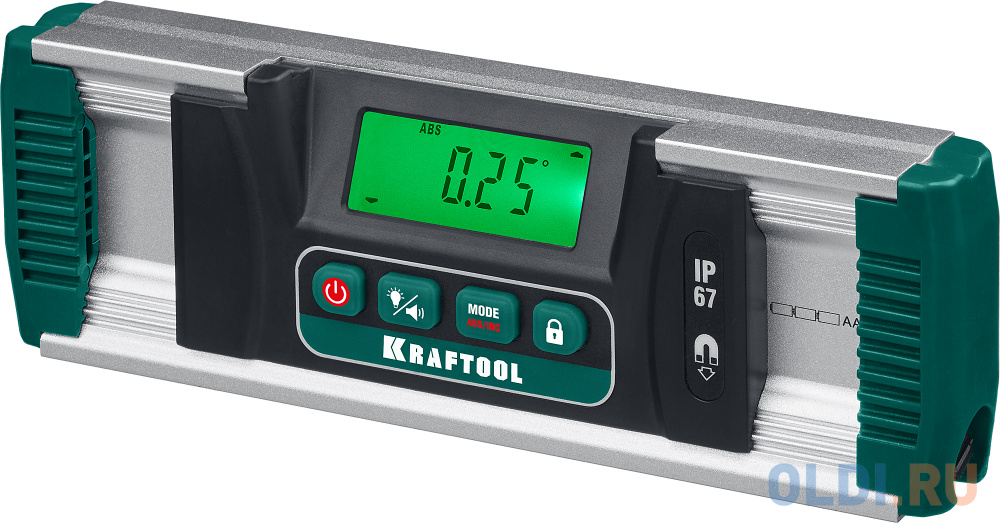 KRAFTOOL EXTREM, 0 - 360°, точность 0.05°, HOLD, IP67, электронный уровень-уклономер (34686)
KRAFTOOL EXTREM, 0 - 360°, точность 0.05°, HOLD, IP67, электронный уровень-уклономер (34686)
