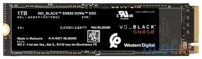 Твердотельный накопитель SSD M.2 1 Tb Western Digital SN850 Read 7000Mb/s Write 5300Mb/s 3D NAND TLC
Твердотельный накопитель SSD M.2 1 Tb Western Digital SN850 Read 7000Mb/s Write 5300Mb/s 3D NAND TLC
