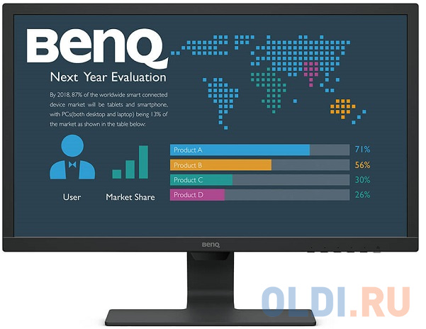 Монитор 24" BENQ BL2483 черный TN 1920x1080 250 cd/m^2 1 ms HDMI VGA DVI Аудио 9H.LJALA.TBE
Монитор 24" BENQ BL2483 черный TN 1920x1080 250 cd/m^2 1 ms HDMI VGA DVI Аудио 9H.LJALA.TBE