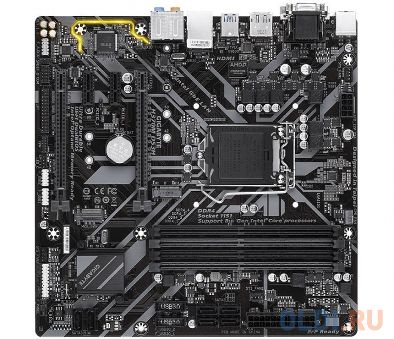 Материнская плата GIGABYTE H370M DS3H <S1151v2, H370, 4xDDR4, 2xPCI-Ex16, 2xPCI-Ex1, D-SUB, DP, DVI, HDMI, SATA III+RAID, M.2, GB Lan, USB3.1, mATX, Retail
Материнская плата GIGABYTE H370M DS3H <S1151v2, H370, 4xDDR4, 2xPCI-Ex16, 2xPCI-Ex1, D-SUB, DP, DVI, HDMI, SATA III+RAID, M.2, GB Lan, USB3.1, mATX, Retail