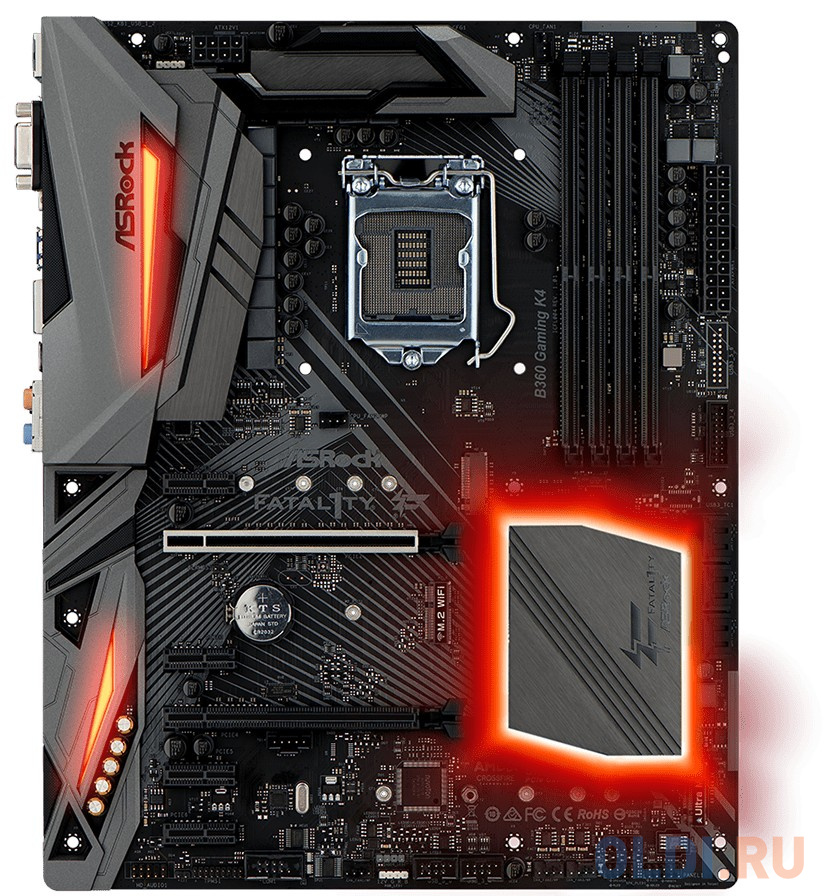 Материнская плата ASRock B360 GAMING K4 Socket 1151 v2 B360 4xDDR4 2xPCI-E 16x 4xPCI-E 1x 6 ATX Retail
Материнская плата ASRock B360 GAMING K4 Socket 1151 v2 B360 4xDDR4 2xPCI-E 16x 4xPCI-E 1x 6 ATX Retail
