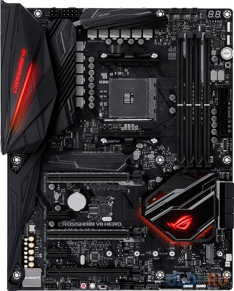 Материнская плата ASUS ROG CROSSHAIR VII HERO Socket AM4 AMD X470 4xDDR4 3xPCI-E 16x 2xPCI-E 1x 6 ATX Retail
Материнская плата ASUS ROG CROSSHAIR VII HERO Socket AM4 AMD X470 4xDDR4 3xPCI-E 16x 2xPCI-E 1x 6 ATX Retail