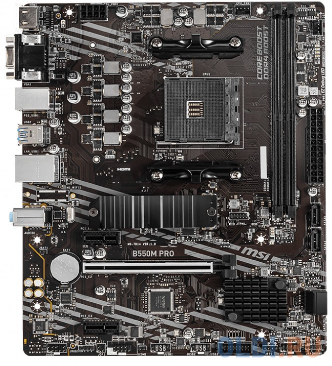 Материнская плата MSI B550M PRO Socket AM4 AMD B550 2xDDR4 1xPCI-E 16x 2xPCI-E 1x 4 mATX Retail
Материнская плата MSI B550M PRO Socket AM4 AMD B550 2xDDR4 1xPCI-E 16x 2xPCI-E 1x 4 mATX Retail