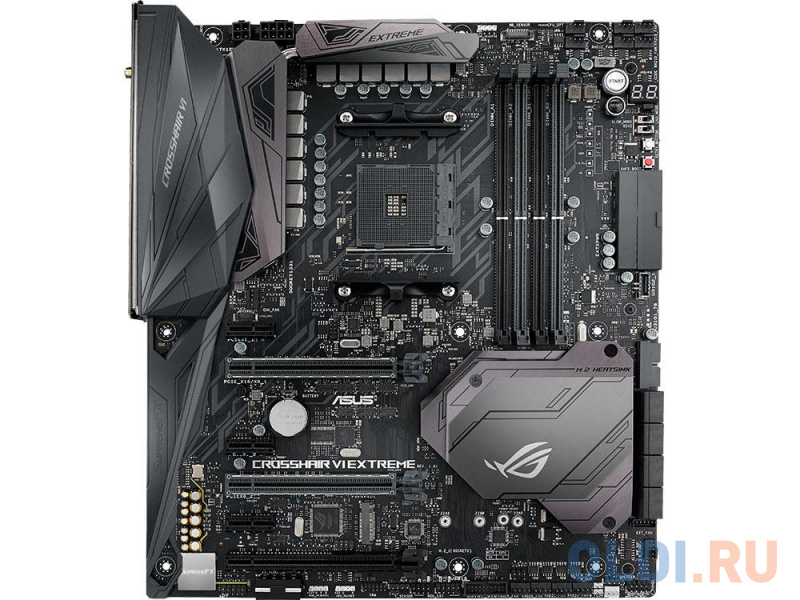 Мат. плата ASUS ROG CROSSHAIR VI EXTREME <AMD X370, 4xDDR4, 3xPCI-Ex16, 3xPCI-Ex1, SATA III+RAID, M.2, GBLan, WiFi+Bt, USB3.1, EATX, Retail
Мат. плата ASUS ROG CROSSHAIR VI EXTREME <AMD X370, 4xDDR4, 3xPCI-Ex16, 3xPCI-Ex1, SATA III+RAID, M.2, GBLan, WiFi+Bt, USB3.1, EATX, Retail