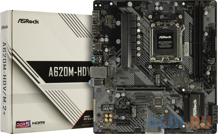 A620M-HDV/M.2+, Socket AM5, AMD A620, 2xDDR5-5200, HDMI+DP, 1xPCI-Ex16, 2xPCI-Ex1, 4xSATA3(RAID 0/1/10), 2xM.2, 8 Ch Audio, GLan, (2+4)xUSB2.0, (3+2)x
A620M-HDV/M.2+, Socket AM5, AMD A620, 2xDDR5-5200, HDMI+DP, 1xPCI-Ex16, 2xPCI-Ex1, 4xSATA3(RAID 0/1/10), 2xM.2, 8 Ch Audio, GLan, (2+4)xUSB2.0, (3+2)x